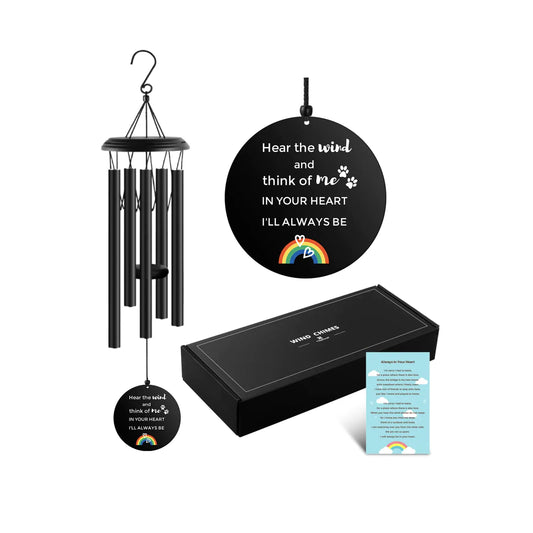 YOUNTASY Pet Memorial Wind Chime Rainbow Bridge Pet Memorial Gifts Pet Loss Gifts Dog/Pet Memorial Dog Remembrance Gift in Memory of Dog Passing Away 35" Pet Loss Sympathy/Memorial Gifts